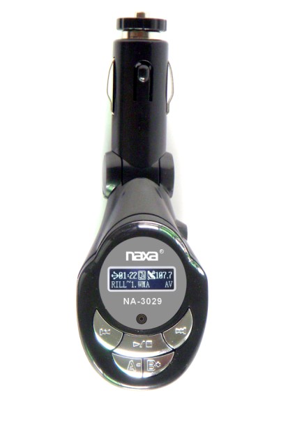 Black NAXA Electronics NA-3033 Wireless FM Transmitter with Built-in MP3 Player Black NAXA Electronics NA-3033 Wireless FM Transmitter with Built-in MP3 Player