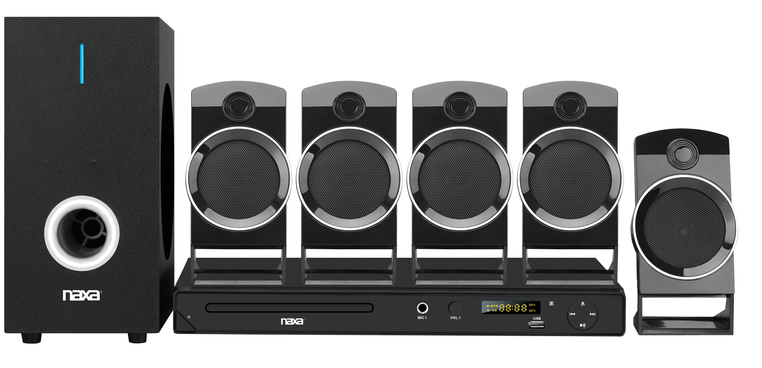 5.1 Channel Home Theater DVD & Karaoke System – Naxa Electronics
