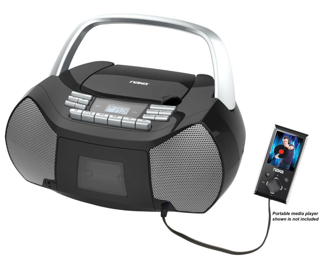 宅配便配送 CD/Cassette Portable Boombox Electronics Naxa - 小物・アクセサリー