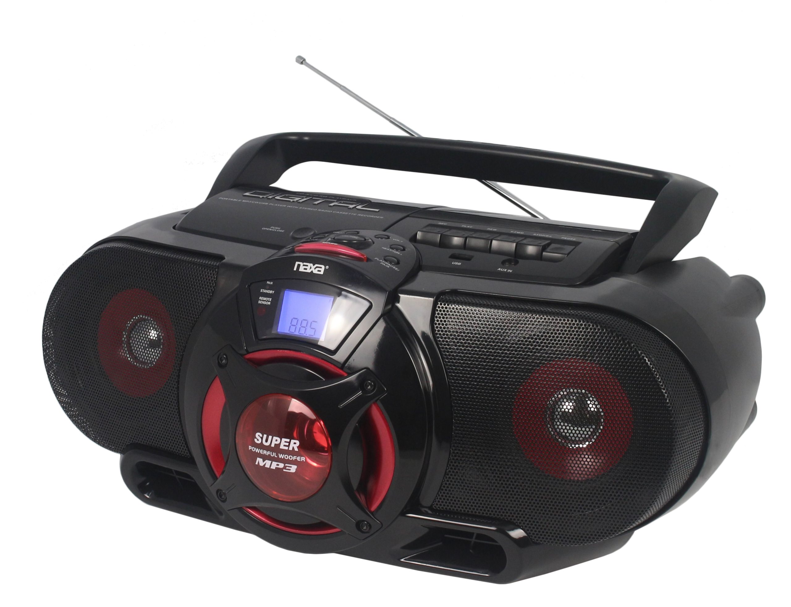 Bluetooth® MP3/CD Player with Built-In USB Input & PLL AM/FM Stereo Radio/Cassette  Player/Recorder – Naxa Electronics