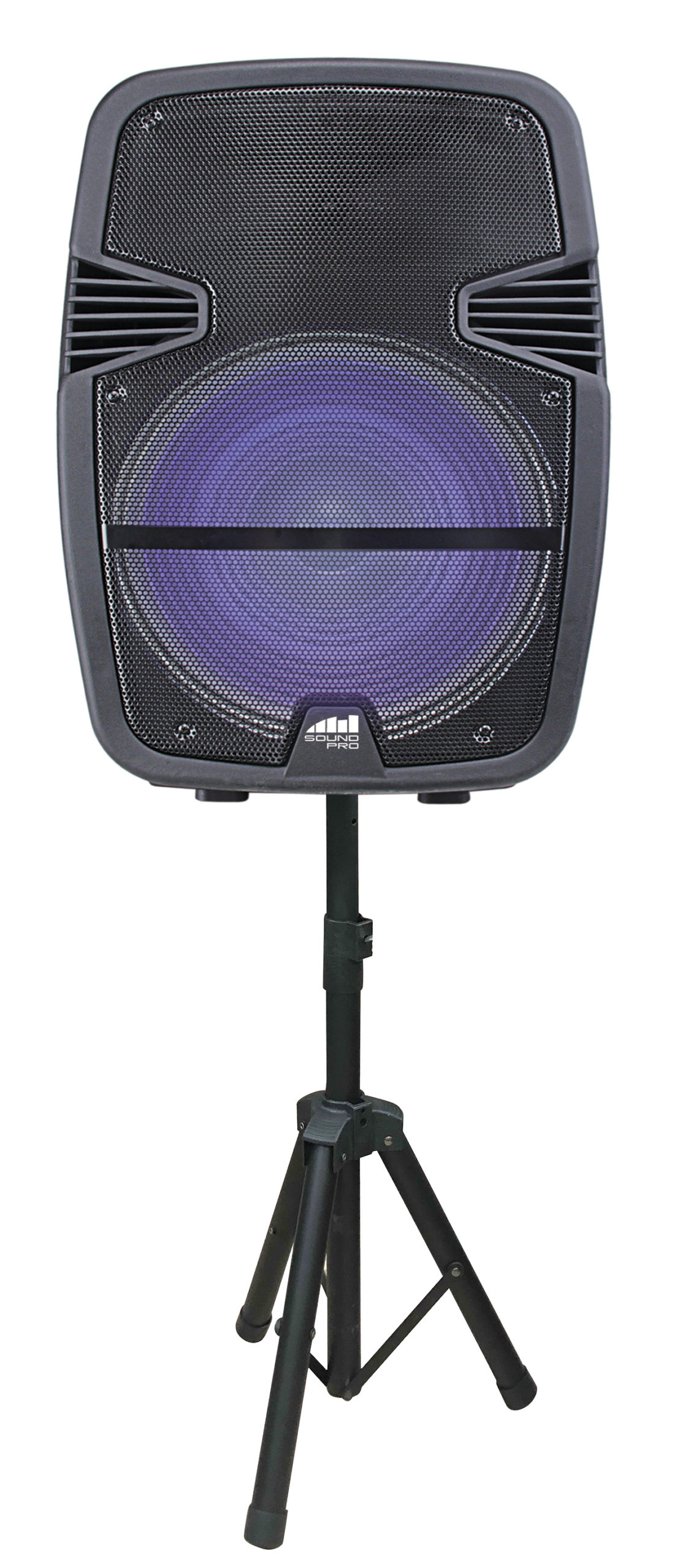 Portable 15″ Bluetooth® Party Speaker with Disco Light & Stand