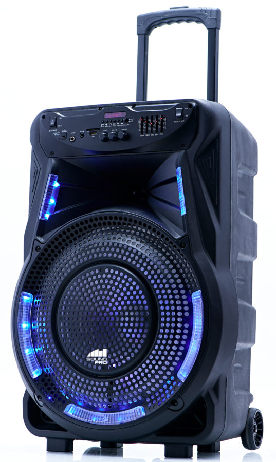 Portable 15″ Speaker Naxa with Party Disco Bluetooth® Electronics – Light