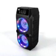 Portable Dual 3″ Bluetooth® Party Speakers with Multi-Color Global Lights