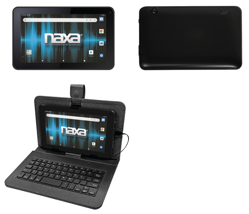 7″ Core Android® 11 Tablet with USB Keyboard Case 10.5" Dual Party Speakers